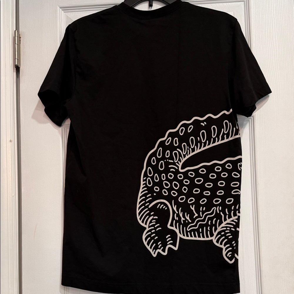 Lacoste Black Tee with Crocodile Design - Picture 3 of 4
